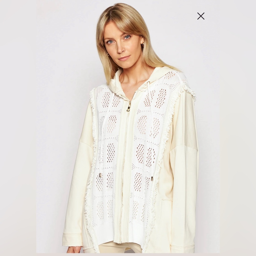 twinset cardigan with crochet nwot